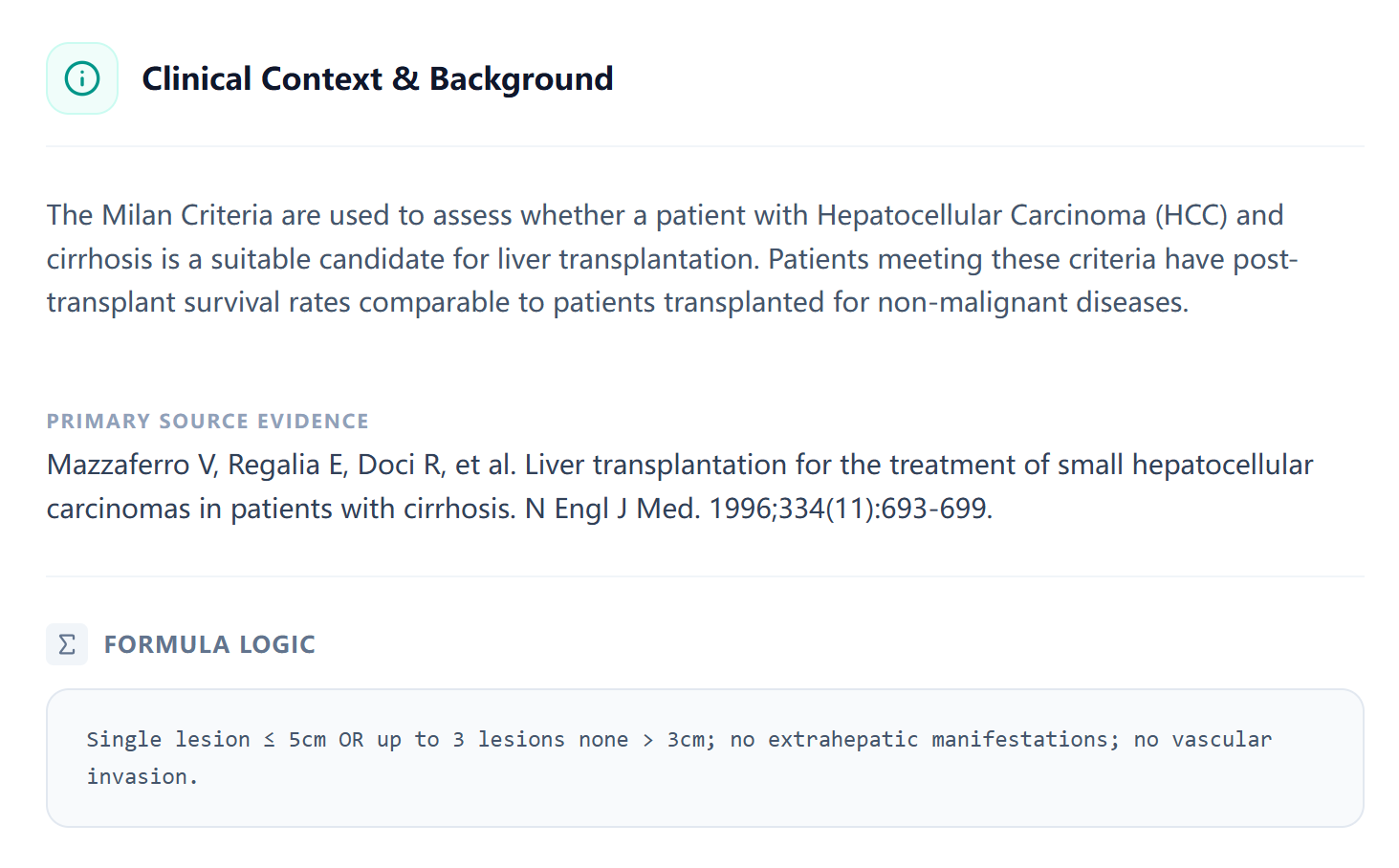 Clinical Context and Formula Logic